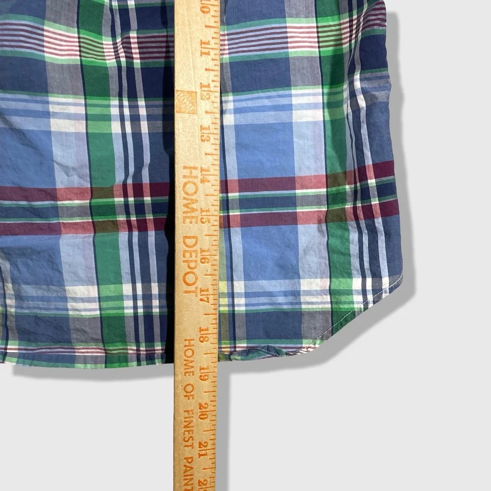 Ralph Lauren‎ Button Down Shirt Kids Size 5 Blue Plaid Preppy Aesthetic